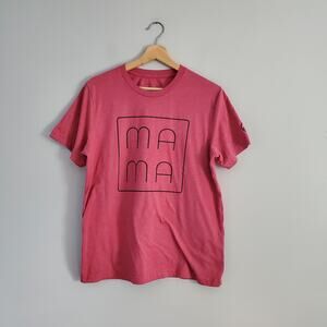 Mama Women's Red Short Sleeve Tee L